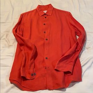 Orange Armani linen long sleeves
